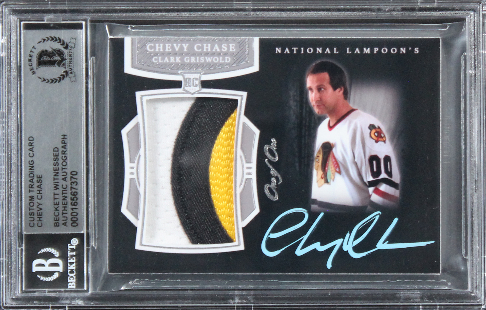 Chevy Chase Christmas Vacation Signed Relic Card One of One BAS Slab #16567370