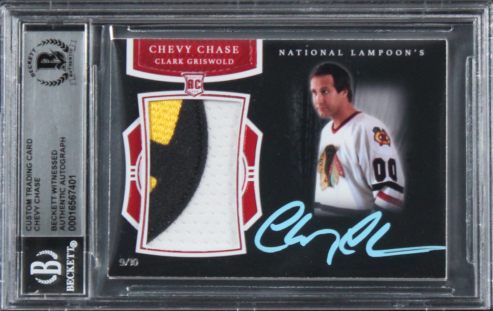 Chevy Chase Christmas Vacation Signed Custom Relic Card BAS Slab #9/10 #16567401