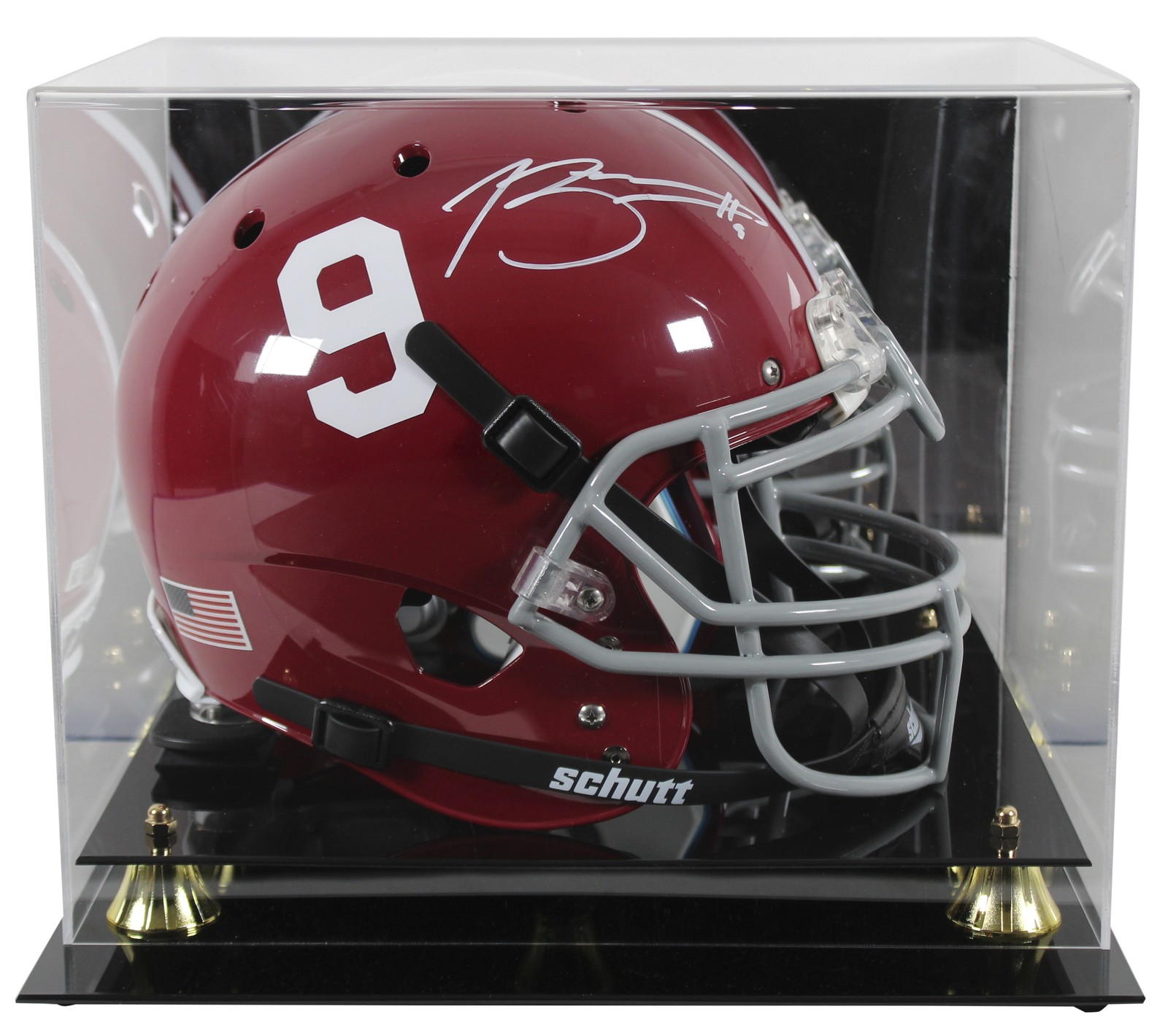 ALABAMA BRYCE YOUNG SIGNED SCHUTT FULL SIZE PROLINE HELMET W/ CASE BAS WITNESS COLLECTIBLE MEMORABILIA