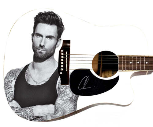ADAM LEVINE AUTOGRAPHED ZEN GRAPHICS ACOUSTIC GUITAR – AUTOGRAPH PROS COA COLLECTIBLE MEMORABILIA