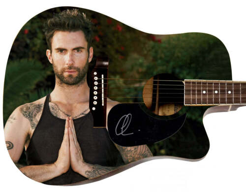 ADAM LEVINE AUTOGRAPHED ZEN GRAPHICS ACOUSTIC GUITAR – AUTOGRAPH PROS COA COLLECTIBLE MEMORABILIA