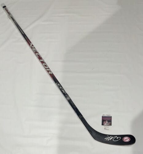 ALEX DEBRINCAT SIGNED HOCKEY STICK DETROIT RED WINGS PROOF JSA COA COLLECTIBLE MEMORABILIA