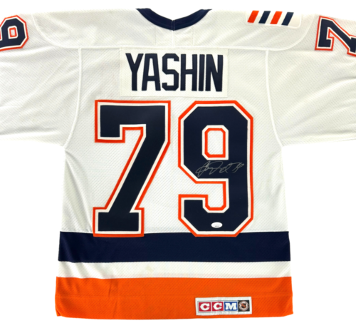 ALEXEI YASHIN SIGNED AUTOGRAPH NEW YORK ISLANDERS HOCKEY JERSEY W/ JSA COA COLLECTIBLE MEMORABILIA