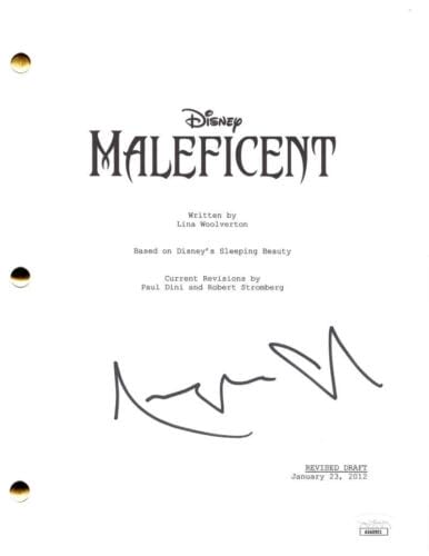 ANGELINA JOLIE SIGNED AUTOGRAPH MALEFICENT FULL MOVIE SCRIPT SCREENPLAY JSA COA COLLECTIBLE MEMORABILIA