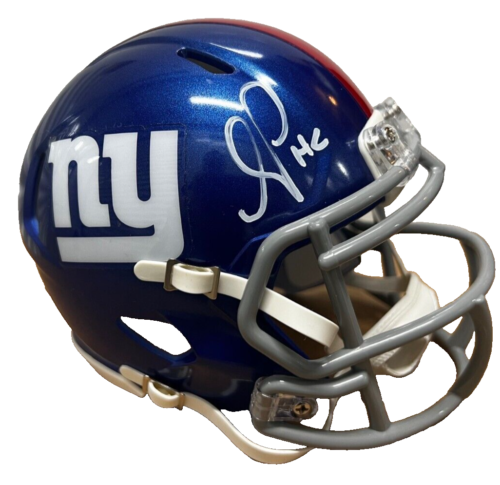 ANTONIO PIERCE signed (NEW YORK GIANTS) mini football helmet BECKETT BAS AD47264