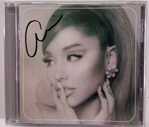 ARIANA GRANDE SIGNED AUTOGRAPH “POSITIONS” CD COVER JSA COA COLLECTIBLE MEMORABILIA