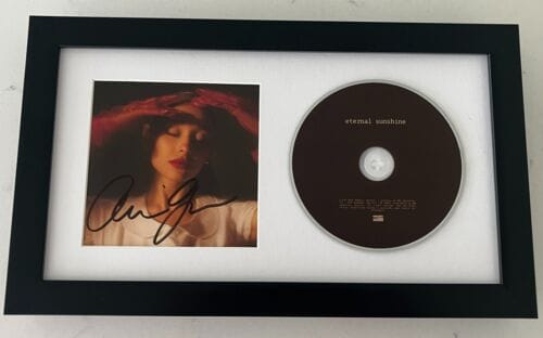 ARIANA GRANDE SIGNED AUTOGRAPH ETERNAL SUNSHINE FRAMED & MATTED CD & BECKETT COA COLLECTIBLE MEMORABILIA