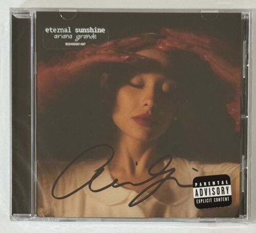 ARIANA GRANDE SIGNED SEALED ETERNAL SUNSHINE AUTOGRAPHED CD & FULL SIGNATURE #1 COLLECTIBLE MEMORABILIA