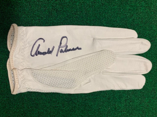 ARNOLD PALMER SIGNED SIGNATURE MODEL WHITE GOLF GLOVE AWESOME+RARE JSA COLLECTIBLE MEMORABILIA
