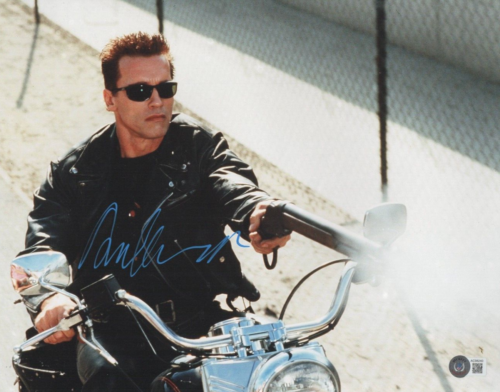 Arnold Schwarzenegger Signed 11x14 Photo The Terminator Autograph Beckett Loa Autographia 8044