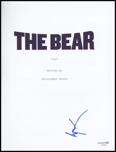 AYO EDEBIRI “THE BEAR” AUTOGRAPH SIGNED FULL COMPLETE PILOT EPISODE SCRIPT ACOA COLLECTIBLE MEMORABILIA