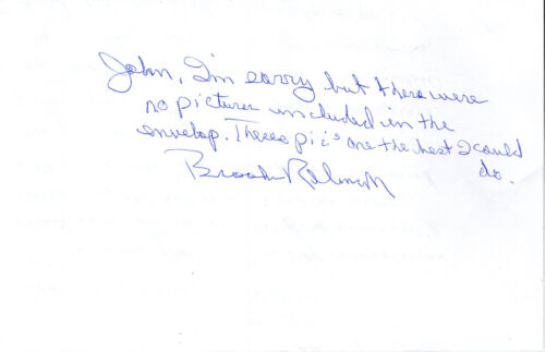 BROOKS ROBINSON HAND SIGNED+HAND WRITTEN NOTE ON FAN LETTER+COA BASEBALL HOF COLLECTIBLE MEMORABILIA