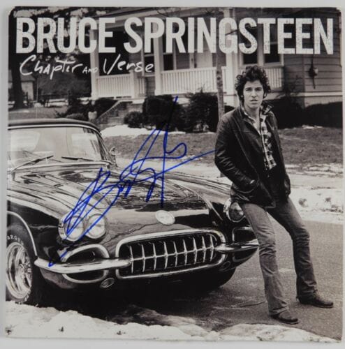 BRUCE SPRINGSTEEN JSA AUTOGRAPH SIGNED RECORD ALBUM CHAPTER AND VERSE COLLECTIBLE MEMORABILIA