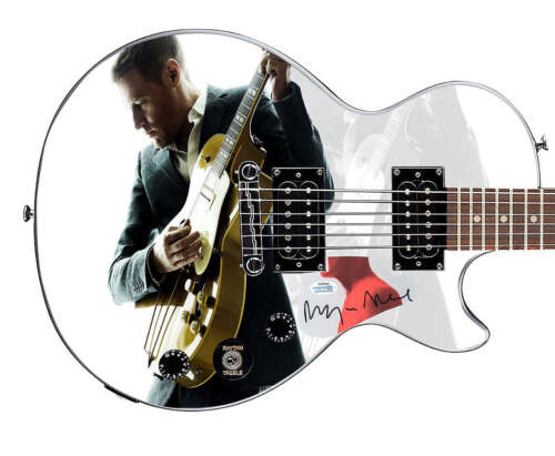 BRYAN ADAMS AUTOGRAPHED GIBSON EPIPHONE LES PAUL PHOTO GRAPHICS GUITAR ACOA ACOA COLLECTIBLE MEMORABILIA