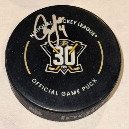 CAM FOWLER SIGNED ANAHEIM DUCKS 30TH ANNIV OFFICIAL GAME PUCK BECKETT (BAS) COLLECTIBLE MEMORABILIA