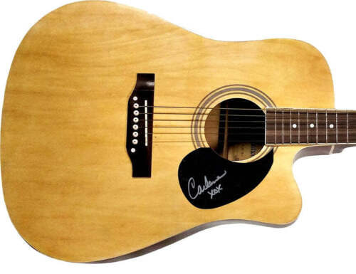 CARLENE CARTER AUTOGRAPHED SIGNED ACOUSTIC GUITAR COLLECTIBLE MEMORABILIA