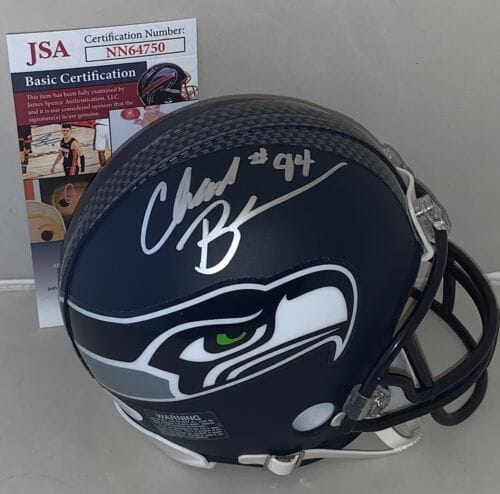 CHAD BROWN SIGNED SEATTLE SEAHAWKS MINI HELMET AUTOGRAPHED JSA COLLECTIBLE MEMORABILIA