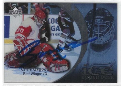 CHRIS OSGOOD SIGNED 1997/98 UD ICE CARD #30 DETROIT RED WINGS COLLECTIBLE MEMORABILIA