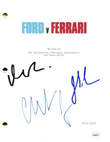 CHRISTIAN BALE, MATT DAMON +1 SIGNED AUTOGRAPH FORD V FERRARI MOVIE SCRIPT – JSA COLLECTIBLE MEMORABILIA