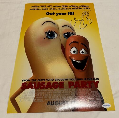 CHRISTOPHER LENNERTZ SIGNED SAUSAGE PARTY 12X18 MOVIE POSTER 2 ACOA COLLECTIBLE MEMORABILIA