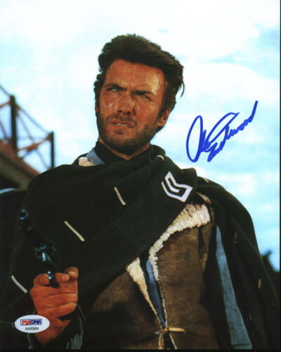 CLINT EASTWOOD GOOD, THE BAD & THE UGLY SIGNED 8×10 PHOTO AUTO 10! BAS #AC26954 COLLECTIBLE MEMORABILIA