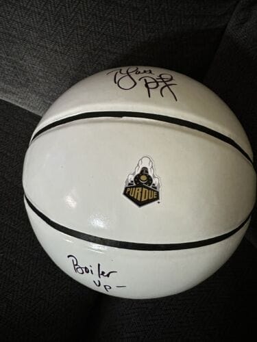 COACH MATT PAINTER SIGNED NCAA BASKETBALL 29.5 PURDUE BOILERMAKERS LIGHT SMEAR COLLECTIBLE MEMORABILIA