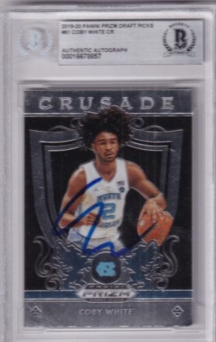 COBY WHITE signed (2019-20 PANINI PRIZM) #61 BULLS basketball card BECKETT BAS