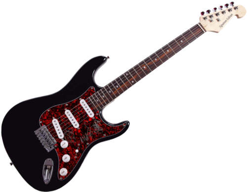 COLDPLAY AUTOGRAPHED SIGNED PEARL GUARD GUITAR COLLECTIBLE MEMORABILIA