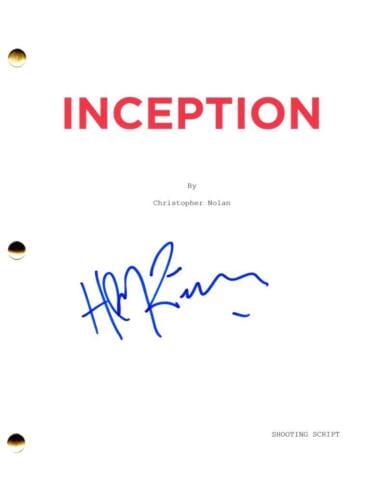 COMPOSER HANS ZIMMER SIGNED AUTOGRAPH INCEPTION FULL MOVIE SCRIPT SCREENPLAY COLLECTIBLE MEMORABILIA