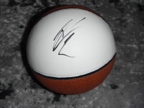 DALLAS MAVERICKS DERECK LIVELY II SIGNED MINI LEATHER BASKETBALL COLLECTIBLE MEMORABILIA