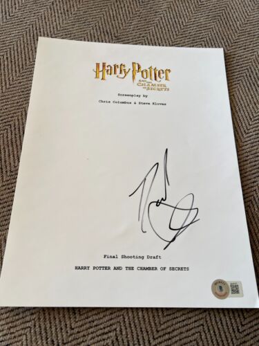 DANIEL RADCLIFFE SIGNED AUTOGRAPH SCRIPT HARRY POTTER CHAMBER SECRETS BECKETT F COLLECTIBLE MEMORABILIA