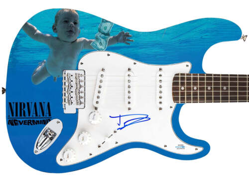 DAVE GROHL AUTOGRAPHED GUITAR – NIRVANA NEVERMIND GRAPHICS -COA & ACOA CERTIFIED COLLECTIBLE MEMORABILIA