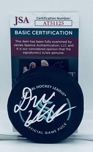 DAVE HAKSTOL SIGNED SEATTLE KRAKEN OFFICIAL GAME PUCK AUTOGRAPHED JSA COA COLLECTIBLE MEMORABILIA