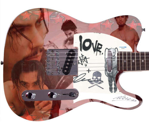 DAVE NAVARRO JANE’S ADDICTION SIGNED SONIC REVERIE CUSTOM GRAPHICS GUITAR ACOA COLLECTIBLE MEMORABILIA