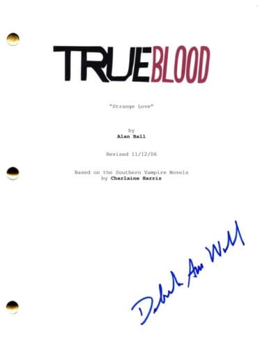 DEBORAH ANN WOLL SIGNED AUTOGRAPH TRUE BLOOD FULL PILOT SCRIPT SCREENPLAY COLLECTIBLE MEMORABILIA
