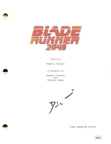 DENIS VILLENEUVE SIGNED AUTOGRAPH BLADE RUNNER 2049 MOVIE SCRIPT SCREENPLAY JSA COLLECTIBLE MEMORABILIA