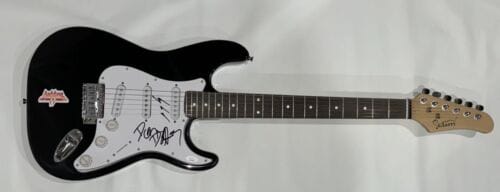 DOKKEN SIGNED BLACK ELECTRIC GUITAR DON DOKKEN GEORGE LYNCH JSA COA COLLECTIBLE MEMORABILIA