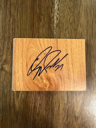 DOMINIQUE WILKINS ATLANTA HAWKS SIGNED AUTOGRAPH BASKETBALL FLOORBOARD HOF COLLECTIBLE MEMORABILIA