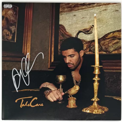 DRAKE SIGNED AUTOGRAPH TAKE CARE VINYL RECORD ALBUM AUBREY GRAHAM ACOA COA COLLECTIBLE MEMORABILIA