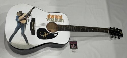 DWIGHT YOAKAM SIGNED FULL SIZE CUSTOM ACOUSTIC GUITAR COUNTRY LEGEND JSA COA COLLECTIBLE MEMORABILIA