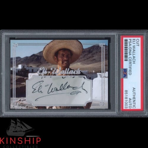 ELI WALLACH SIGNED CUSTOM TRADING CARD PSA DNA SLABBED RARE ACTOR AUTO C2545 COLLECTIBLE MEMORABILIA