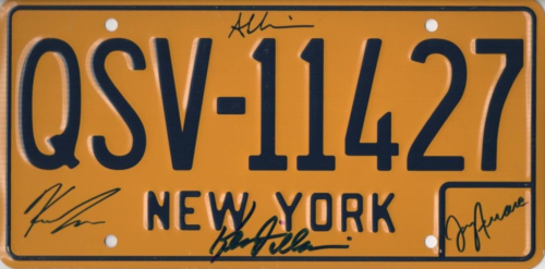 ENTOURAGE CAST SIGNED LICENSE PLATE GRENIER CONNOLLY DILLON FERRARA JSA WITNESS COLLECTIBLE MEMORABILIA