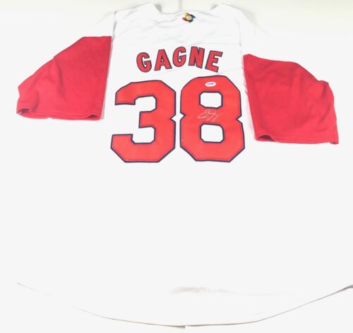 ERIC GAGNE SIGNED JERSEY PSA/DNA TEAM CANADA AUTOGRAPHED COLLECTIBLE MEMORABILIA