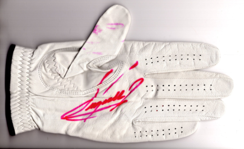FUZZY ZOELLER HAND SIGNED TEAM DAIWA GOLF GLOVE+COA MASTERS CHAMPION COLLECTIBLE MEMORABILIA