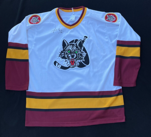 GRANT STEVENSON SIGNED CHICAGO WOLVES JERSEY JSA COA COLLECTIBLE MEMORABILIA