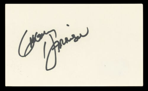 GREGORY HARRISON TRAPPER JOHN, M.D. AUTHENTIC SIGNED 3×5 INDEX CARD BAS #BL96860 COLLECTIBLE MEMORABILIA