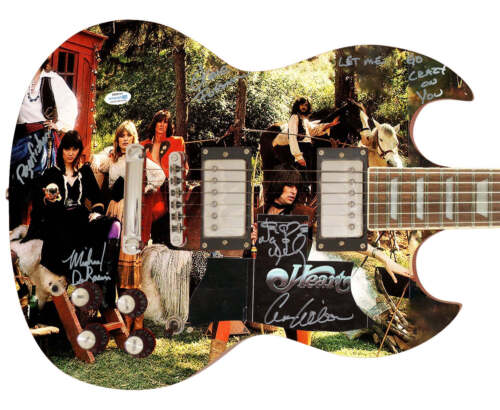HEART AUTOGRAPHED LITTLE QUEEN ALBUM CD CUSTOM GRAPHICS GUITAR EXACT PROOF ACOA COLLECTIBLE MEMORABILIA