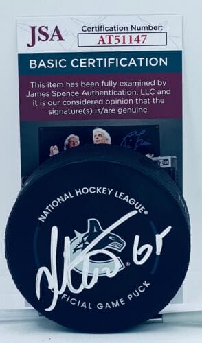 ILYA MIKHEYEV SIGNED VANCOUVER CANUCKS OFFICIAL GAME PUCK AUTOGRAPHED JSA COLLECTIBLE MEMORABILIA