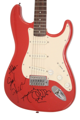 JACK JOHNSON SIGNED AUTOGRAPH ELECTRIC GUITAR W/ ORIGINAL ART WAVE SKETCH JSA COLLECTIBLE MEMORABILIA