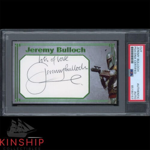 Jeremy Bulloch signed Cut 3x5 Custom Card PSA DNA Slabbed Star Wars Auto C2706